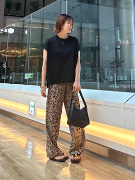 「きれいめ派カットソー」｜「アイテム（パンツ）」を使った、 コヤマ  ヒナタさん（レディース・162cm）の夏コーディネート