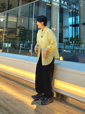 「SALOMON（サロモン）のXT-6 GORE-TEX　L47861600（スニーカー、ブルー系）」を使った、 コヤマ  ヒナタさん（レディース・164cm）の夏コーディネート