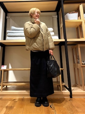 「秋服コーデ」｜「アイテム（ダウンジャケット/コート）」を使った、 コヤマ  ヒナタさん（レディース・164cm）の秋コーディネート