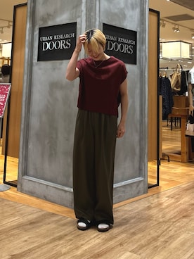 「URBAN RESEARCH DOORS（アーバンリサーチドアーズ）のBIRKENSTOCK　ARIZONA LEVE（サンダル、ブラック系）」を使った、 コヤマ  ヒナタさん（レディース・164cm）の夏コーディネート