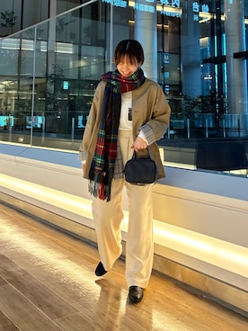 「アイテム（ステンカラーコート）」を使った、 コヤマ  ヒナタさん（レディース・164cm・20代）の秋コーディネート