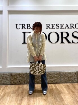 「URBAN RESEARCH DOORS（アーバンリサーチドアーズ）のコットンボイルギャザーブラウス（シャツ/ブラウス）」を使った、 コヤマ  ヒナタさん（レディース・162cm）の春コーディネート