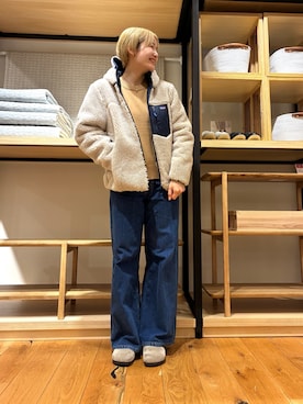 「アイテム（その他アウター、ブルー系）」を使った、 コヤマ  ヒナタさん（レディース・164cm）の秋コーディネート