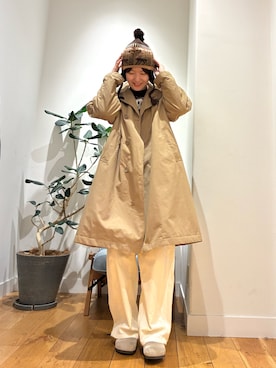 「アイテム（ニットキャップ/ビーニー）」を使った、 コヤマ  ヒナタさん（レディース・164cm・20代）の秋コーディネート