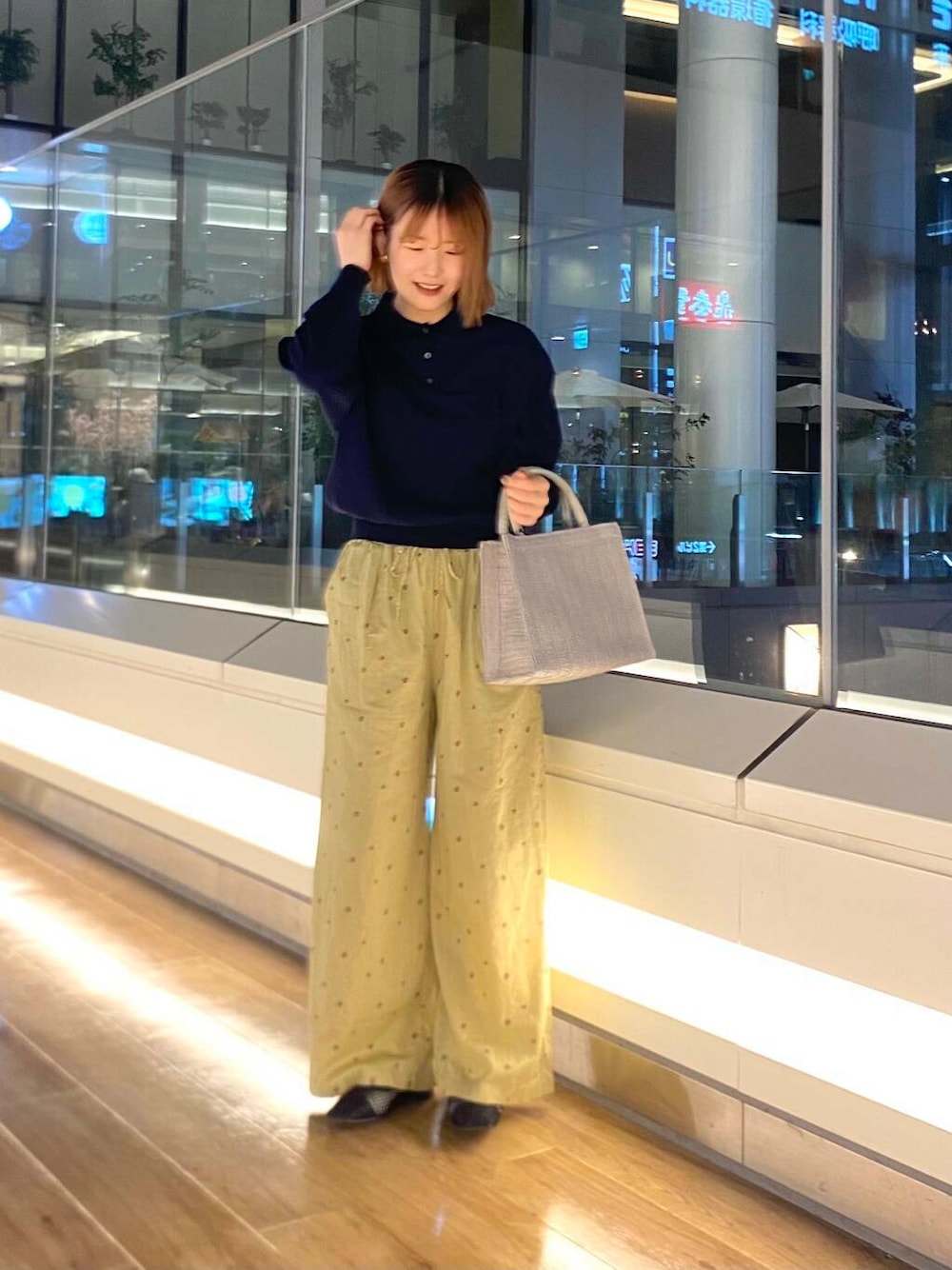 コットンハイゲージポロニットを使った人気ファッションコーディネート コットンハイゲージポロニットを使った人気ファッションコーディネート