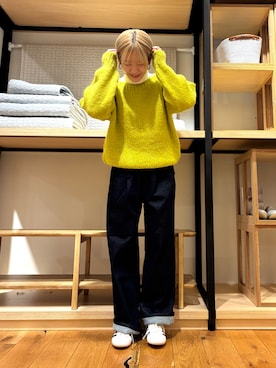 「URBAN RESEARCH DOORS（アーバンリサーチドアーズ）のソフトテレコタートルプルオーバー（Tシャツ/カットソー）」を使った、 コヤマ  ヒナタさん（レディース・164cm）の秋コーディネート