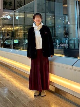 「アイテム（ノーカラージャケット）」を使った、 コヤマ  ヒナタさん（レディース・164cm）の秋コーディネート