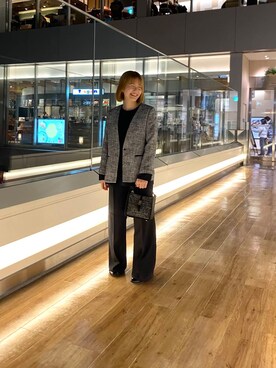 「アイテム（セットアップ）」を使った、 コヤマ  ヒナタさん（レディース・162cm）の冬コーディネート