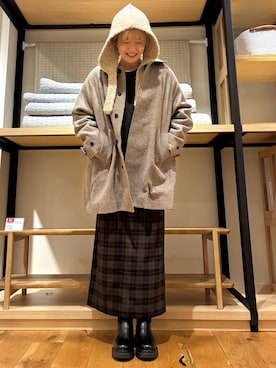 「アイテム（ニットキャップ/ビーニー）」を使った、 コヤマ  ヒナタさん（レディース・164cm）の秋コーディネート