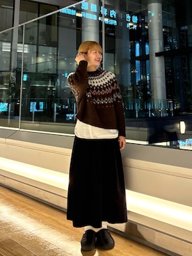 「アイテム（サンダル）」を使った、 コヤマ  ヒナタさん（レディース・164cm）の秋コーディネート