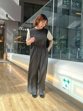 「EKAL（エカル）のアイテム（オールインワン・サロペット）」を使った、kohinata0116さん（レディース・162cm）の春コーディネート