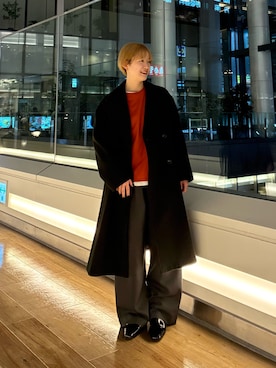 「アイテム（チェスターコート）」を使った、 コヤマ  ヒナタさん（レディース・164cm・20代）の秋コーディネート