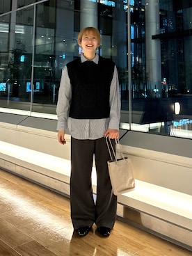 「アイテム（ベスト）」を使った、 コヤマ  ヒナタさん（レディース・164cm）の秋コーディネート