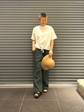 「アイテム（帽子）」を使った、 コヤマ  ヒナタさん（レディース・164cm）の春コーディネート