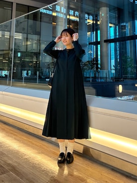 「URBAN RESEARCH DOORS(アーバンリサーチドアーズ)のアイテム(ワンピース)」を使った、 コヤマ ヒナタさん(レディース・164cm)の秋コーディネート