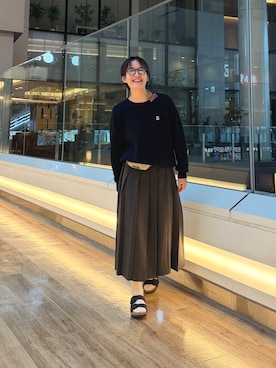 「URBAN RESEARCH DOORS（アーバンリサーチドアーズ）のBIRKENSTOCK　ARIZONA LEVE（サンダル、ブラック系）」を使った、 コヤマ  ヒナタさん（レディース・164cm）の秋コーディネート