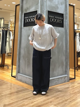 「URBAN RESEARCH DOORS（アーバンリサーチドアーズ）のBIRKENSTOCK　EXCLUSIVE ARIZONA WB(NR)（サンダル、ブラック系）」を使った、 コヤマ  ヒナタさん（レディース・164cm）の春コーディネート