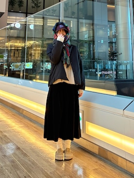 「アイテム（サンダル）」を使った、 コヤマ  ヒナタさん（レディース・164cm・20代）の秋コーディネート