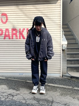 「DANKE SCHON（ダンケシェーン）のアイテム（その他アウター）」を使った、にこるさん（レディース・154cm）の秋コーディネート