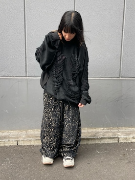 「DANKE SCHON（ダンケシェーン）のアイテム（スウェット）」を使った、にこるさん（レディース・154cm）の秋コーディネート