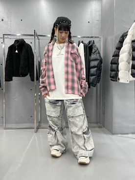 「A4A（エーフォーエー）のアイテム」を使った、にこるさん（レディース・154cm）の秋コーディネート