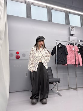 「Needles（ニードルス）のアイテム（パンツ）」を使った、にこるさん（レディース・154cm）の春コーディネート