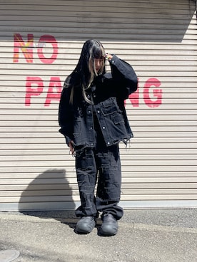 「DANKE SCHON（ダンケシェーン）のアイテム（ジャケット/アウター）」を使った、にこるさん（レディース・154cm）の春コーディネート