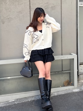 「アイテム（スカート）」を使った、ゆずさん（レディース・161cm）の冬コーディネート
