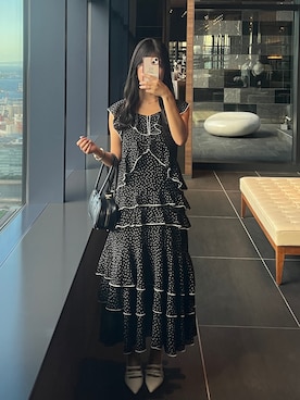 「アイテム（ワンピース）」を使った、ゆずさん（レディース・161cm）の夏コーディネート