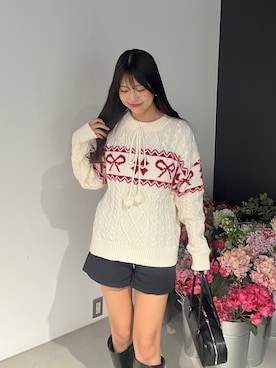 「カウチン」｜ゆずさん（レディース・161cm）の秋コーディネート