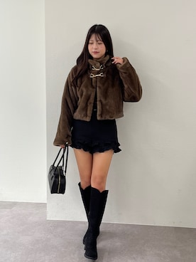 「アイテム（ブルゾン）」を使った、ゆずさん（骨格ナチュラル・レディース・161cm）の秋コーディネート