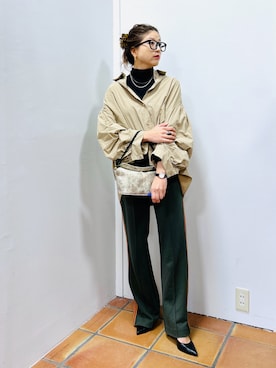 「MICALLE MICALLE（ミカーレミカーレ）のアイテム」を使った、kyokoさん（レディース・156cm）の冬コーディネート