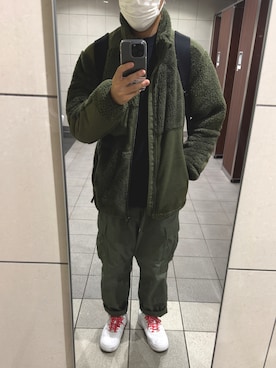 「ENGINEERED GARMENTS」｜「アイテム（その他アウター）」を使った、名無しの権兵衛さん（メンズ・169cm）の秋コーディネート