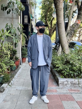 「Filter017（フィルターゼロイチナナ）のアイテム（帽子）」を使った、Alexさん（メンズ・164cm）の夏コーディネート