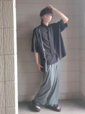 「RAGEBLUE（レイジブルー）のアイテム（スラックス）」を使った、takuさん（骨格ナチュラル・メンズ・180cm）の夏コーディネート