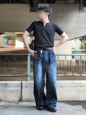 「SINSS（シンス）のアイテム（パンツ）」を使った、takuさん（メンズ・179cm）の夏コーディネート