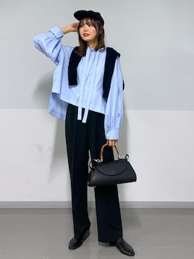 「アイテム（キャップ）」を使った、AZUMAさん（レディース・171cm・20代）の春コーディネート