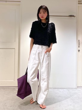 「SALON adam et rope'（サロン アダム エ ロペ）のアイテム」を使った、AZUMAさん（レディース・171cm）の夏コーディネート