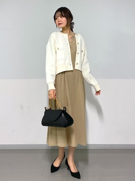 「SALON adam et rope'（サロン アダム エ ロペ）のアイテム（ワンピース/ドレス）」を使った、AZUMAさん（レディース・171cm）の春コーディネート