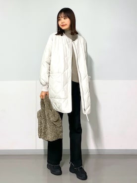 「SALON adam et rope'（サロン アダム エ ロペ）のアイテム（ジャケット/アウター）」を使った、AZUMAさん（レディース・171cm）の冬コーディネート