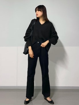 「サステナブル」｜「アイテム（トートバッグ）」を使った、AZUMAさん（レディース・171cm）の秋コーディネート