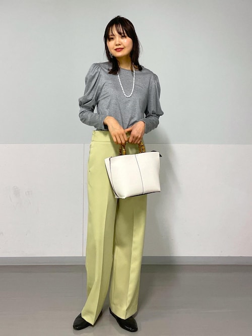 セール】エコツイルスタイルアップワイドパンツ【洗える】（その他