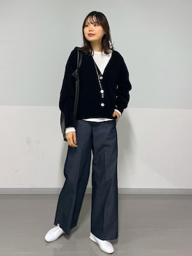 「スクエアトゥ」｜「アイテム（その他シューズ）」を使った、AZUMAさん（レディース・171cm）の春コーディネート
