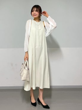 「SALON adam et rope'（サロン アダム エ ロペ）のアイテム（ワンピース/ドレス）」を使った、AZUMAさん（レディース・171cm）の春コーディネート