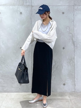 「ロング」｜「アイテム（タンクトップ）」を使った、AZUMAさん（レディース・171cm）の春コーディネート
