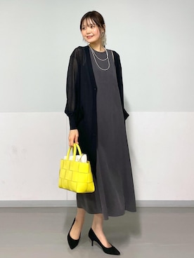 「ロング」｜「アイテム（タンクトップ）」を使った、AZUMAさん（レディース・171cm）の春コーディネート