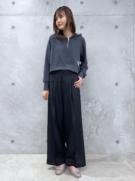 「Americana」｜「アイテム（スラックス）」を使った、AZUMAさん（レディース・171cm）の夏コーディネート