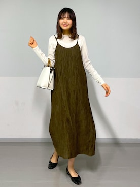 「SALON adam et rope'（サロン アダム エ ロペ）のアイテム（ワンピース/ドレス）」を使った、AZUMAさん（レディース・171cm）の冬コーディネート