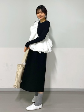 「SALON adam et rope'（サロン アダム エ ロペ）のアイテム（ワンピース/ドレス）」を使った、AZUMAさん（レディース・171cm）の冬コーディネート