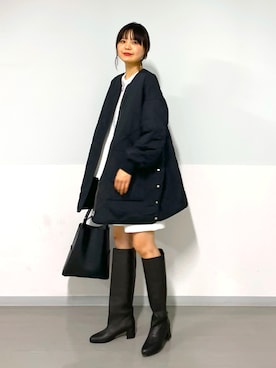 「SALON adam et rope'（サロン アダム エ ロペ）のアイテム（ブルゾン）」を使った、AZUMAさん（レディース・171cm）の秋コーディネート